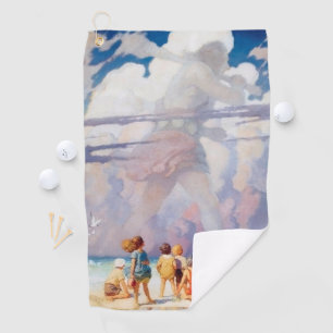 NC Wyeth The Giant Artwork Beach Coastal Golf Towel