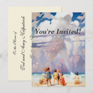 NC Wyeth The Giant Artwork Beach Coastal Invitation