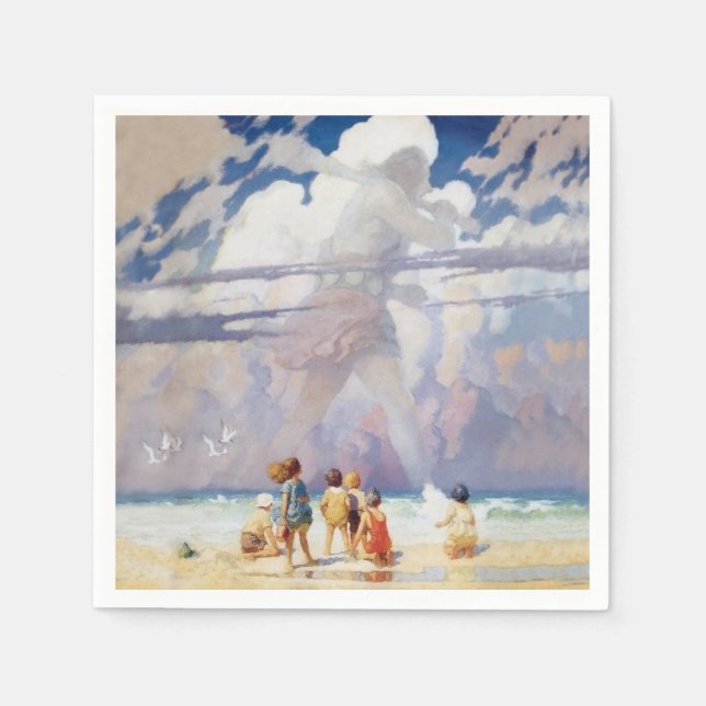 NC Wyeth The Giant Artwork Beach Coastal Napkin (Front)