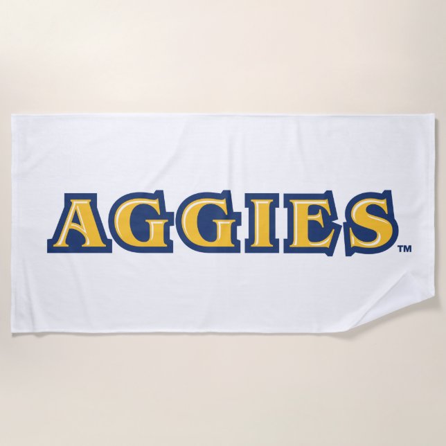 NCA&T State University | Aggies Wordmark Beach Towel (Front)