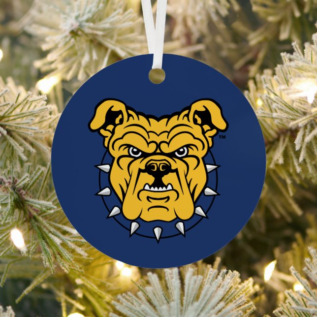 NCA&T State University | Bulldog Face Metal Ornament (Insitu)