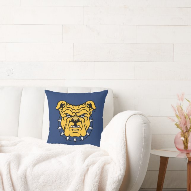 NCA&T State University | Bulldog Face Throw Pillow (Couch)