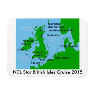 NCL Star British Isles Cruise 2015 Magnet