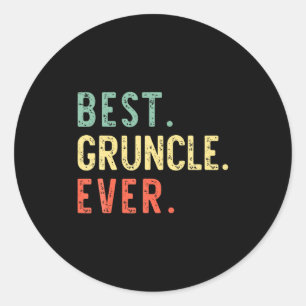 Ncle Ever Funny Great Uncle Vintage Father _1  Classic Round Sticker
