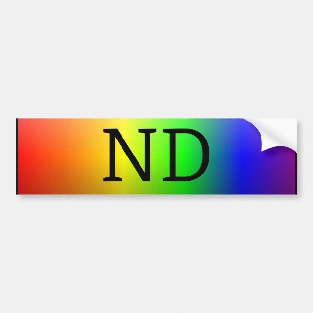 ND (NeuroDiverse)  Bumper Sticker (Front)