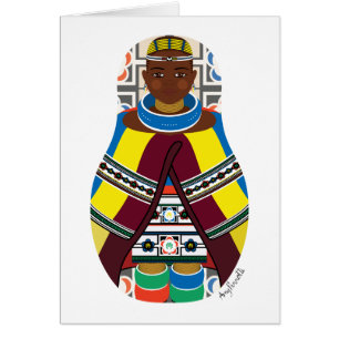 Ndebele, carte Matryoshka sud-africaine