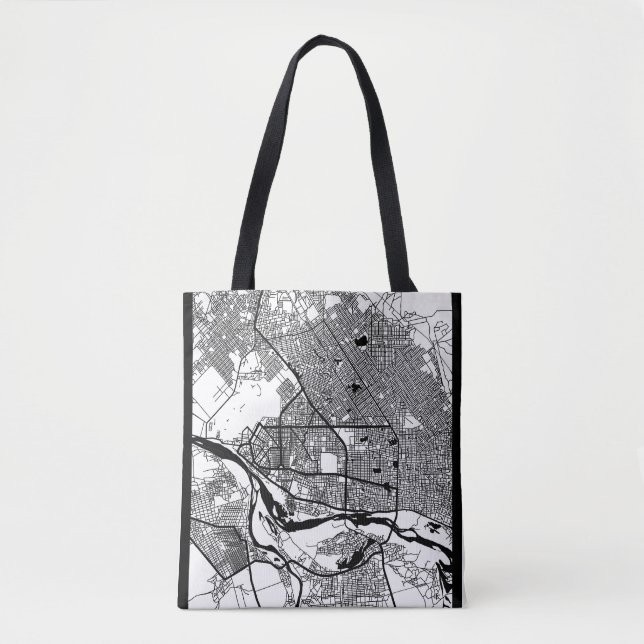 N'Djamena Chad City Map Tote Bag (Front)