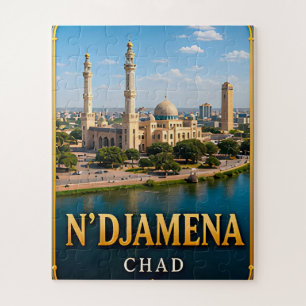 N'Djamena Chari River and Desert Horizons Jigsaw Puzzle