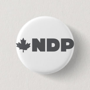 NDP Alternative Logo 1 Inch Round Button