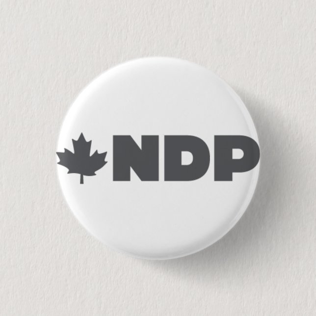 NDP Alternative Logo 1 Inch Round Button (Front)