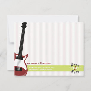 Né à Rock ! Cartes de notes plats personnalisées (