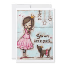 Né à Sparkle - Carte d'Art Cadre