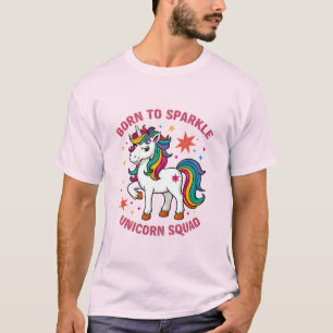 Né à Sparkle - T-shirt de l'équipe Unicorn
