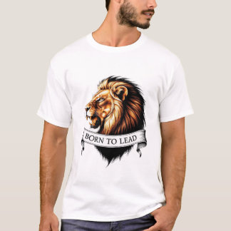 "Né au plomb - T-shirt tête de lion rugissant"