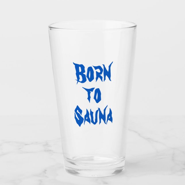 Né au sauna finlandais Tumbler en verre (Devant)