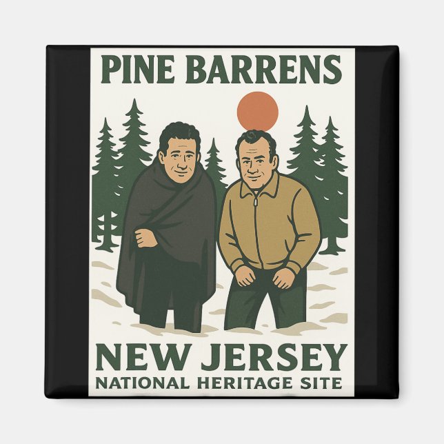 Ne Barrens New Jersey Graphic Design  Magnet (Front)