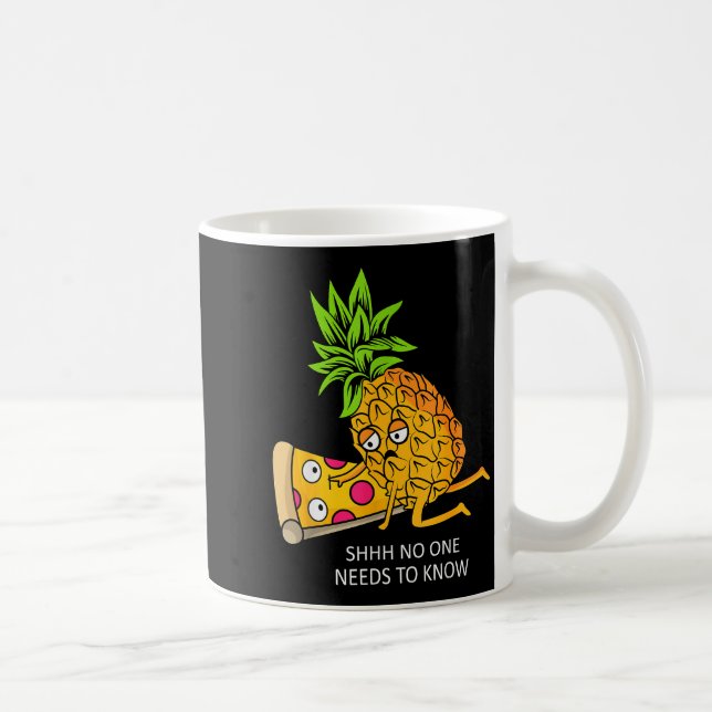 Ne Belongs On Zza Lover Funny Food Pun  Coffee Mug (Right)