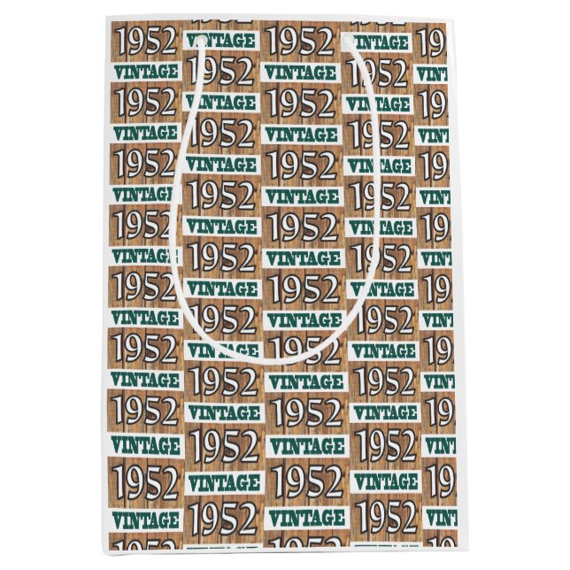 Né en 1952 sac cadeau moyen (Devant)