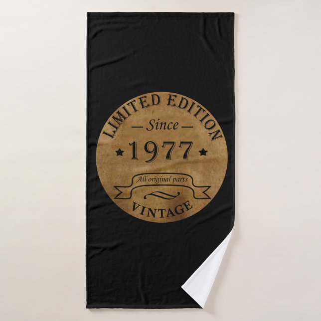 Né en 1977 anniversaire vintage (Serviette de bain)