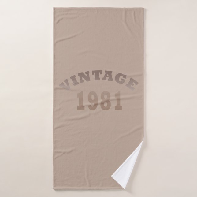 Né en 1981 anniversaire vintage (Serviette de bain)