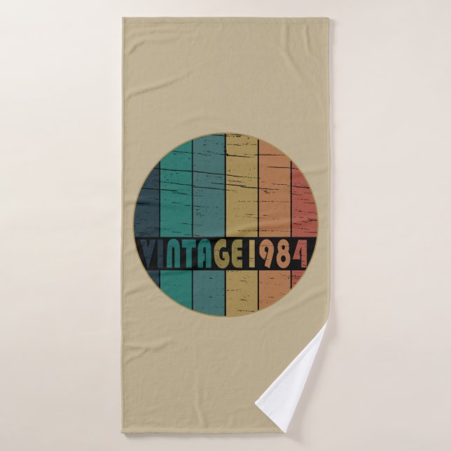 Né en 1984 anniversaire vintage (Serviette de bain)