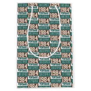 Né en 1984 sac cadeau moyen