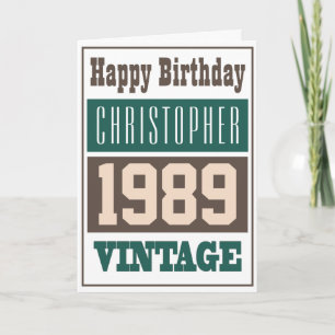 Né en 1989 Carte de voeux