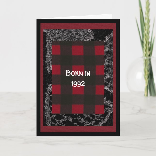 Né en 1992 Anniversaire faits amusants Carte (Devant)