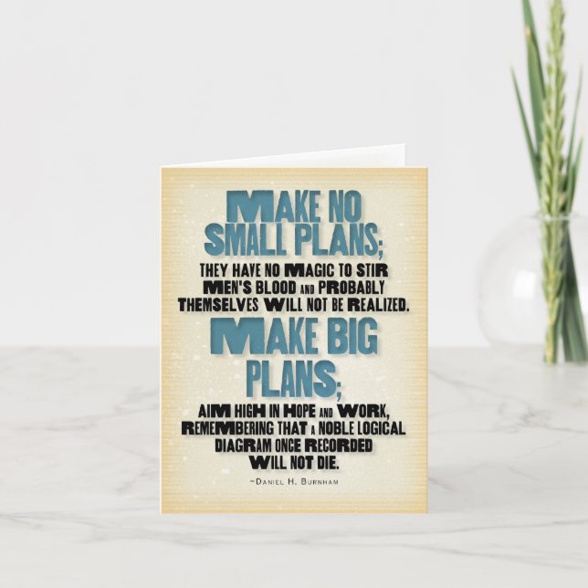 Ne faites aucune petite carte de note de plans (Devant)