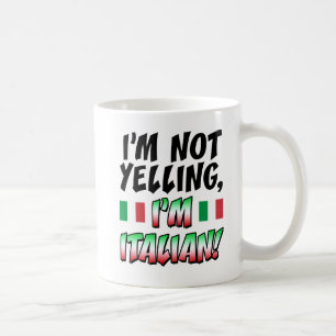 Ne hurlant pas je suis tasse italienne