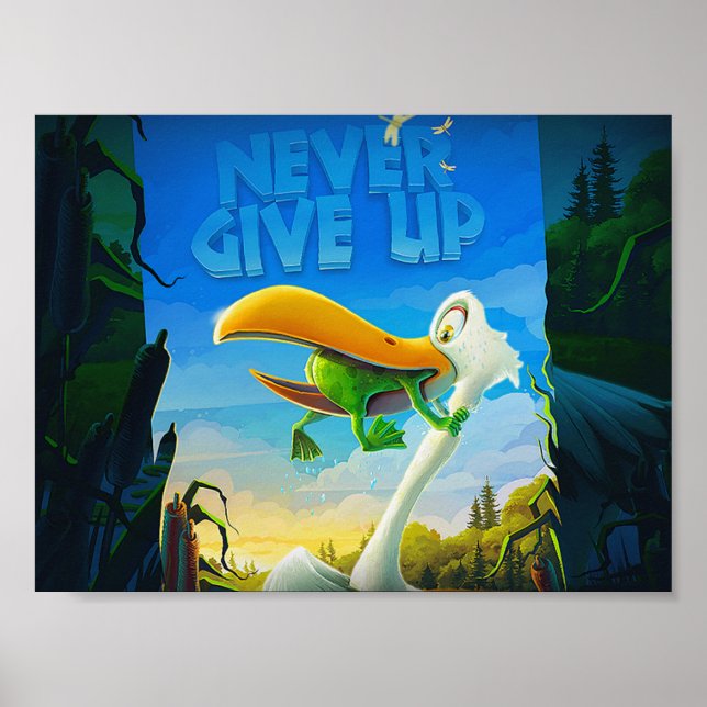 ne jamais abandonner les affiches de grenouilles (Devant)