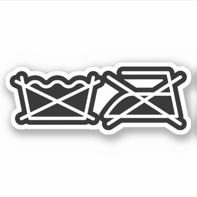 NE LAVEZ PAS ! NE REFROIREZ PAS ! AUTOCOLLANT (Devant)