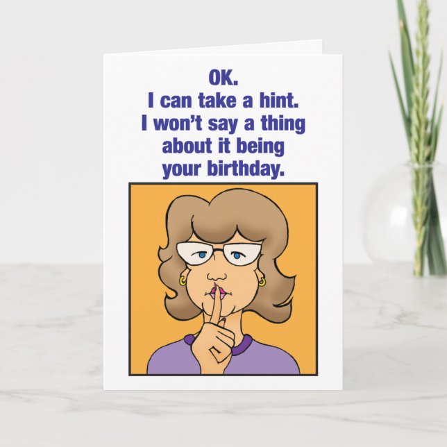 Ne mentionnera pas la carte d'anniversaire (Devant)