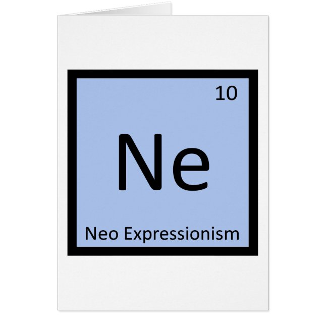 Ne - Neo Expressionism Art Chemistry Symbol (Front)