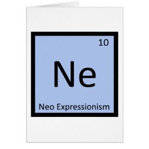 Ne - Neo expressionnisme Art Symbole de chimie