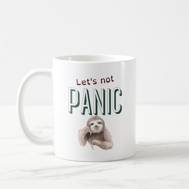 Ne paniquons pas Sloth Coffee Mug (Gauche)
