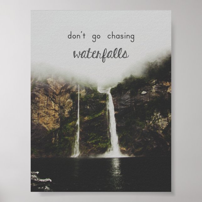 Ne partez pas à la chasse aux chutes d'eau Poster (Devant)