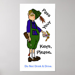 Ne pas boire et conduire Oktoberfest Poster - Pass