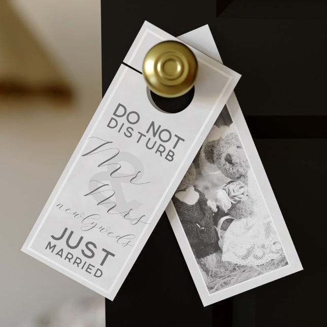 Ne pas déranger M. & Mme Newlyved Affichette de po (Do not disturb the Newlyweds! Just upload your photo and add your details. )