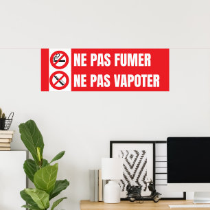 Ne pas fumer, ne pas vapoter poster