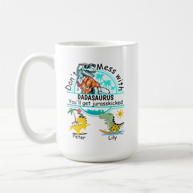 Ne pas gâcher avec dadasaurus tasse de café d'été (Gauche)