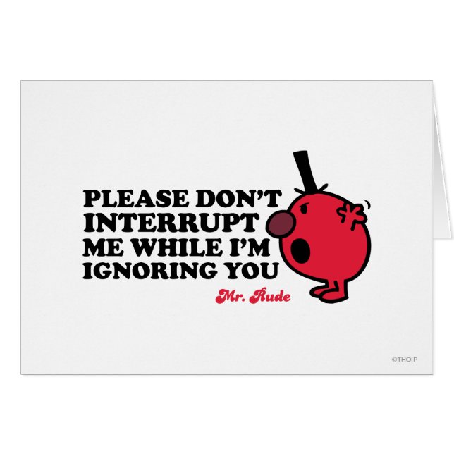 Ne Pas Interrompre M. Rude (Devant horizontal)