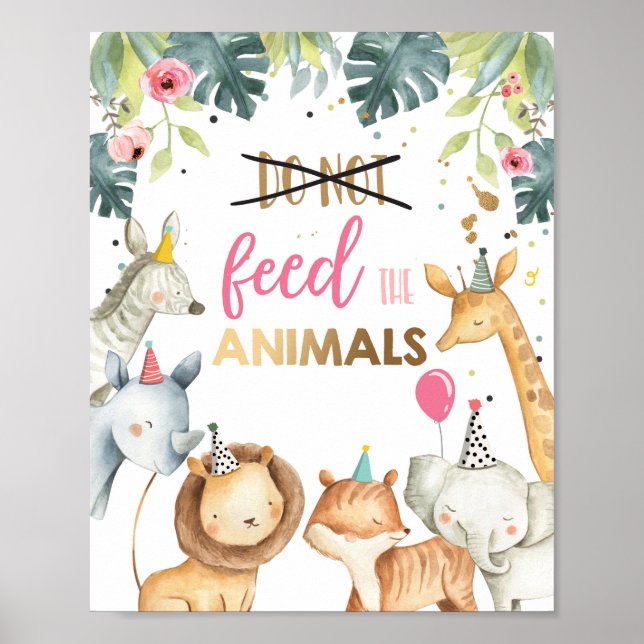Ne pas nourrir les animaux Safari tableau d'annive (Devant)