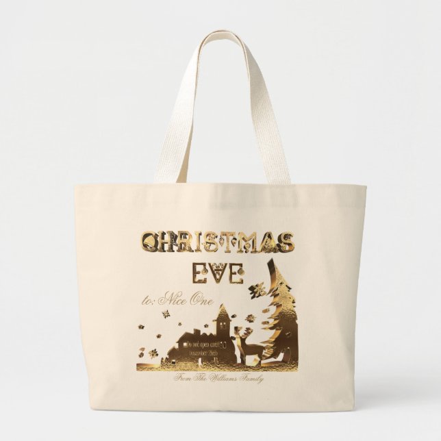 Ne pas ouvrir avant le sac cadeau de Noël Eve (Devant)