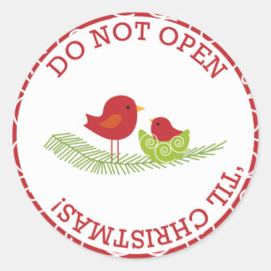 Ne pas ouvrir 'Jusqu'à Noël Stickers