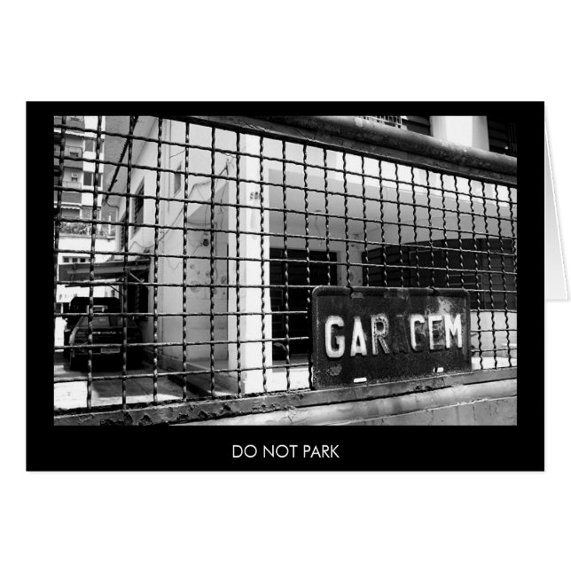 NE PAS PARKING carte simple (Devant horizontal)