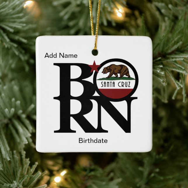 NÉ Père Noël Cruz Ornement personnalisé (Arbre)