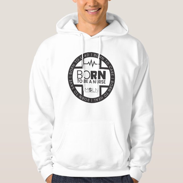 Né Pour Être Une Infirmière Sweat - shirt à capuch (Devant)