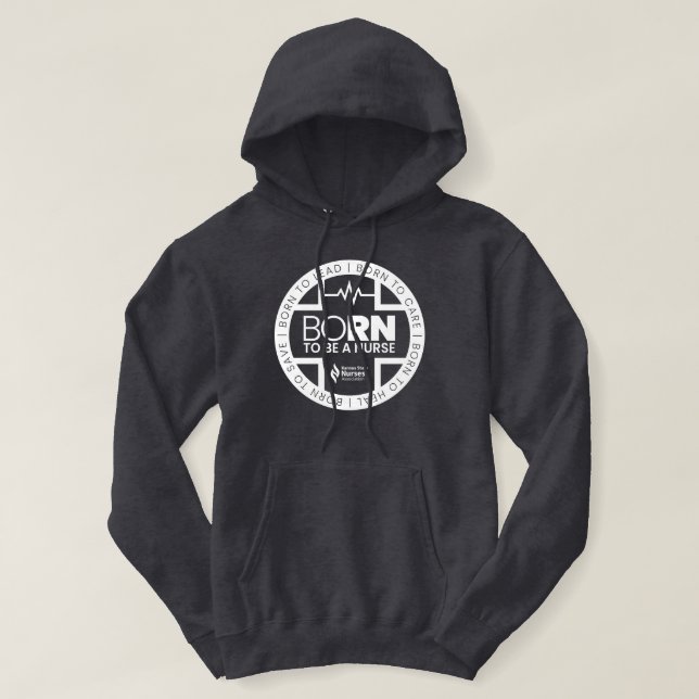 Né Pour Être Une Infirmière Sweat - shirt à capuch (Design devant)