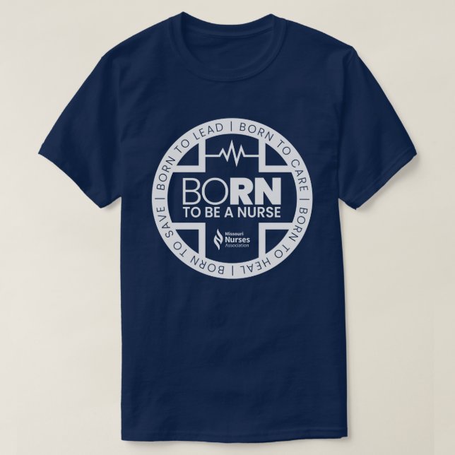 Né Pour Être Une Infirmière T-Shirt De Couleur Som (Design devant)